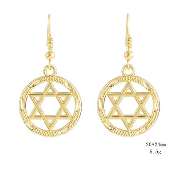 NEW Crystal Paved Star of David Vintage Jewish Jewelry Silver Plated Dangle Earrings - The Jewellery Supermarket